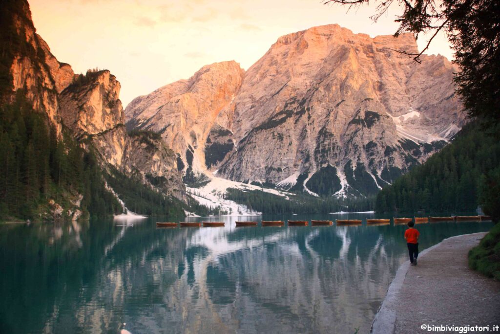 Lago di Braies con i bambini e passeggini