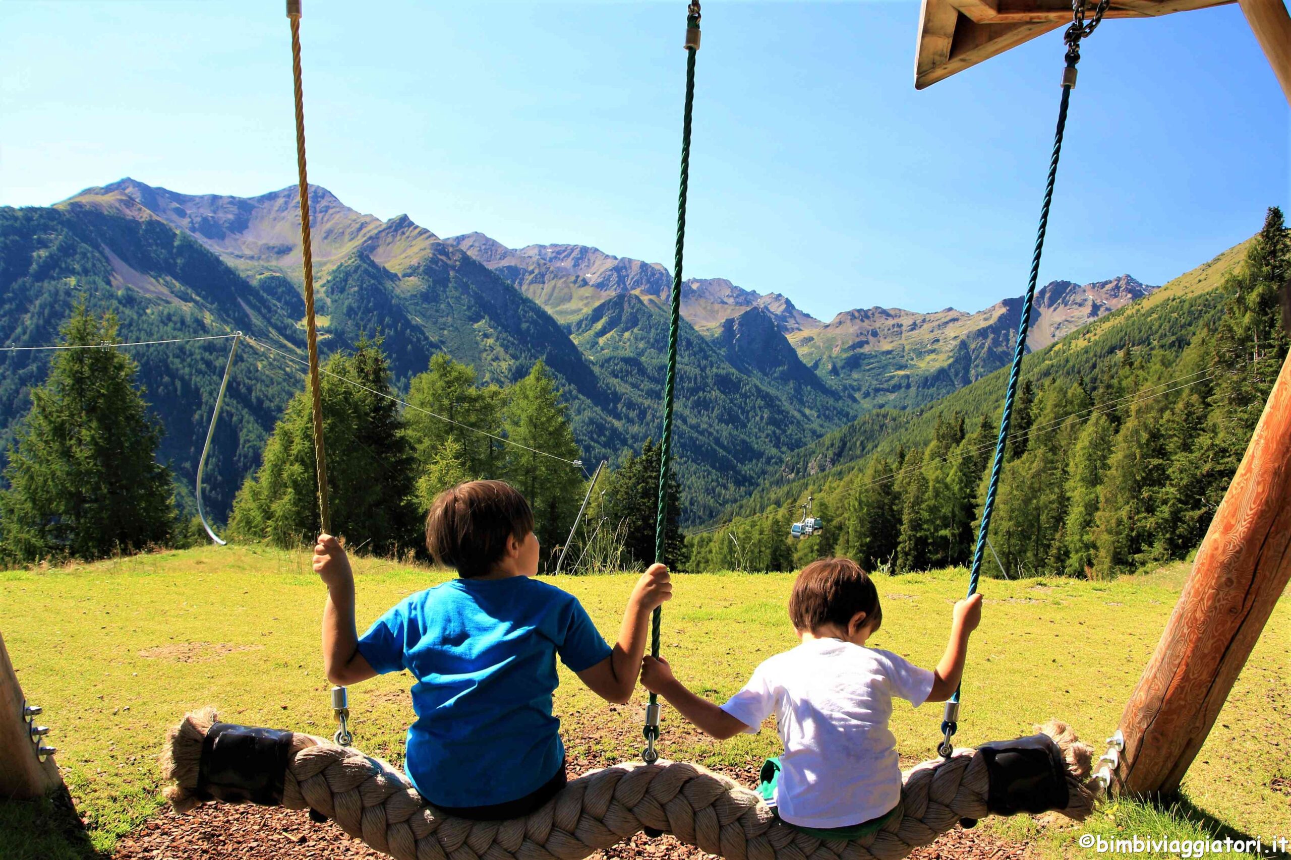 Pejo Kinderland altalene una Vacanza in Trentino per famiglie